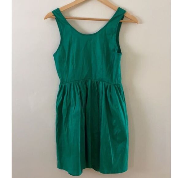 Forever 21 Green Fit & Flare Sleeveless Dress Medium - Picture 5 of 6
